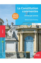 Fondamentaux - la constitution commentee 2022-2023