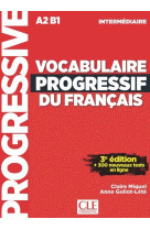 Vocabulaire progressif fle intermediaire 3eme edition + cd