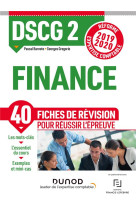 Dscg 2  -  finance  -  40 fiches de revision pour reussir l'epreuve (edition 2019/2020)