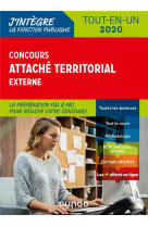 Concours attache territorial externe  -  tout-en-un (edition 2020)