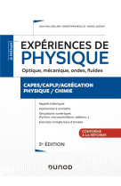 Je prepare : experiences de physique  -  optique, mecanique, ondes, fluides (5e edition)