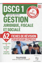 Dscg 1 : gestion juridique, fiscale et sociale  -  fiches de revision (edition 2021/2022)