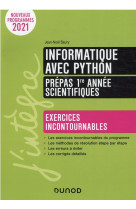 Informatique avec python  -  prepas scientifiques  -  exercices incontournables (2e edition)