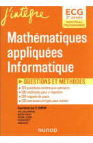 Ecg 2 : mathematiques appliquees  -  questions et methodes