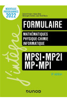 Formulaire  -  mathematiques, physique-chimie, informatique  -  mpsi-mp2i-mp-mpi