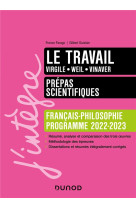 Le travail - prepas scientifiques francais-philosophie - 2022-2023