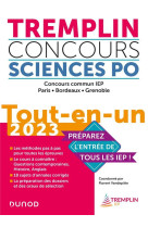 Tremplin concours sciences po tout-en-un 2023 - concours commun iep, paris, bordeaux, grenoble