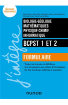 Biologie - geologie - maths - physique-chimie - informatique  -  bcpst 1 et 2  -  formulaire