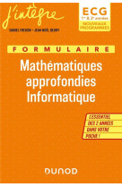 Formulaire mathematiques approfondies, informatique  -  ecg 1 et 2