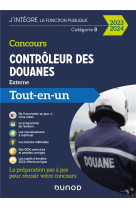 Concours controleur des douanes  -  categorie b, externe  -  tout-en-un (edition 2023/2024)