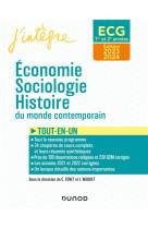 Ecg 1 et ecg 2 - economie, sociologie, histoire du monde contemporain 2023-2024 - tout-en-un