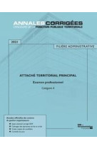 Attache territorial principal 2021  -  examen professionnel  -  categorie a