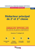 Redacteur principal de 2e et 1re classe 2021 : examens d'avancement de grade et de promotion interne