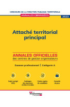 Attache territorial principal 2023 : examen  -  categorie a (edition 2022/2023)