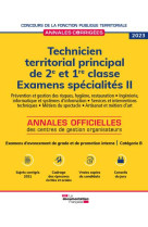 Technicien territorial principal de 2e et 1re classes 2023 specialites ii categorie b