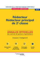 Redacteur : redacteur principal de 2e classe  -  concours categorie b (edition 2023)