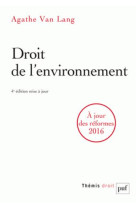 Droit de l'environnement (4e edition)