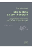 Introduction au droit compare. les grandes traditions juridiques dans le monde