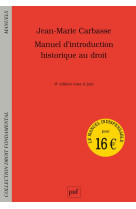 Manuel d'introduction historique au droit (8e edition)