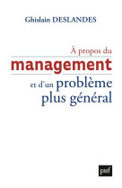 A propos du management et d'un probleme general