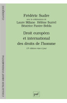 Droit europeen et international des droits de l'homme