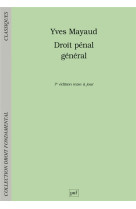 Droit penal general (7e edition)