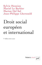 Droit social europeen et international