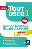 Tout le dscg 1 en fiches memo  -  gestion juridique fiscale et sociale (edition 2021/2022)