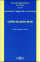 L'effet de plein droit