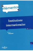 Institutions internationales (edition 2018)