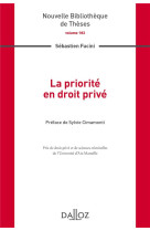 La priorite en droit prive