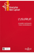 L'usufruit  -  journees nationales  -  tome xxii/bordeaux