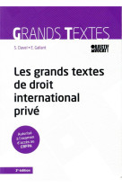 Les grands textes de droit international prive