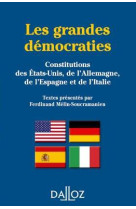 Les grandes democraties  -  constitutions des etats-unis., de l'allemagne., de l'espagne et de l'italie