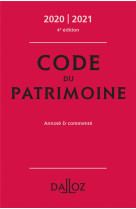 Code du patrimoine 2020-2021, annote et commente. 4e ed.