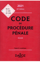 Code de procedure penale, annote (edition 2021)