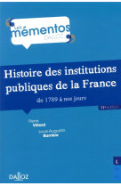 Histoire des institutions publiques de la france de 1789 a nos jours