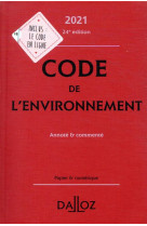 Code de l'environnement (edition 2021)