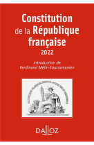 Constitution de la republique francaise (edition 2022)