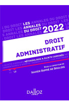 Droit administratif : methodologie et sujets corriges (edition 2022)