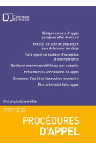 Procedures d'appel 2022/2023. 2e ed.