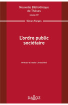 L'ordre public societaire