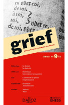 Grief, revue sur les mondes du droit n 9/2