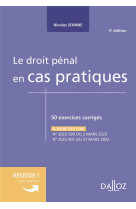 Le droit penal en cas pratiques 5ed