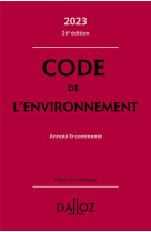 Code de l'environnement 2023 26ed - annote #038; commente