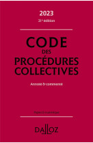 Code des procedures collectives 2023 21ed - annote #038; commente