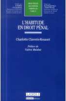 L'habitude en droit penal