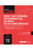 Droit des regimes matrimoniaux, du pacs et du concubinage (6e edition)