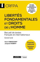 Libertes fondamentales et droits de l'homme  -  crfpa : examen national session 2020