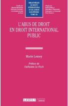 L'abus de droit en droit international public